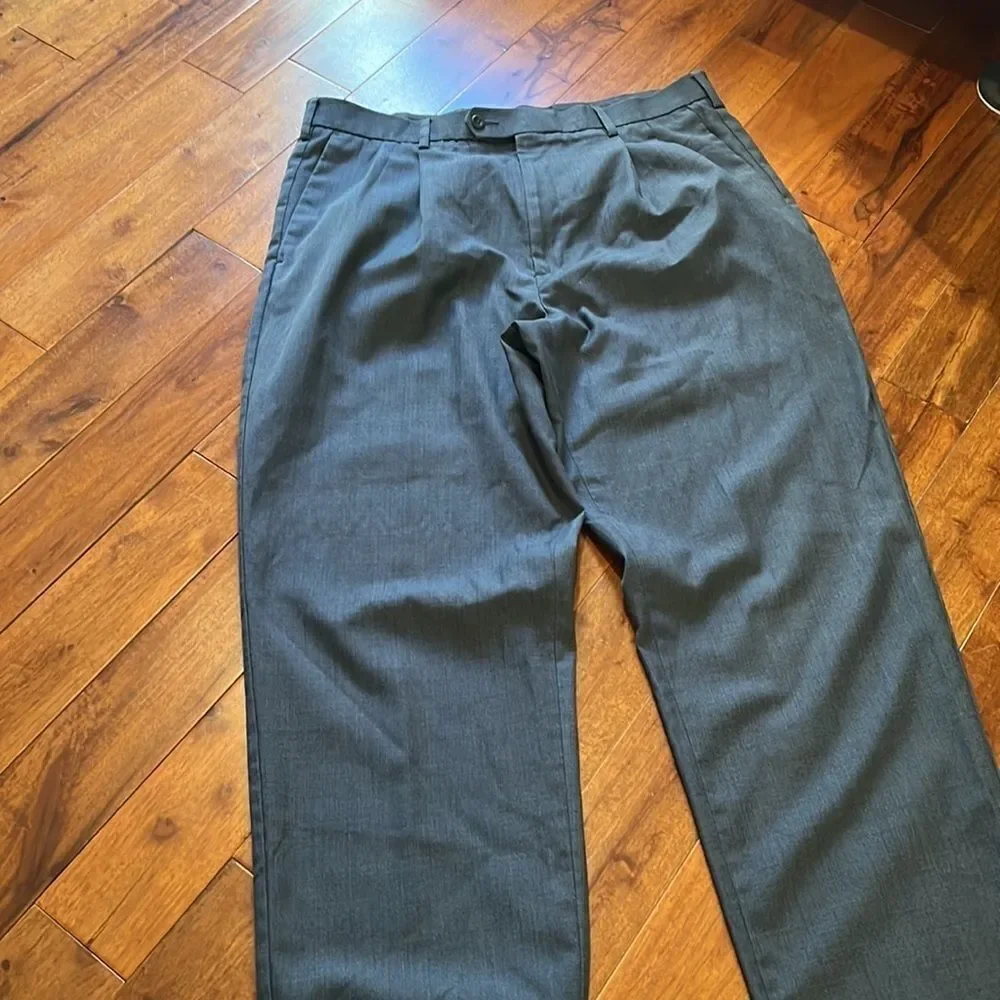 Mens Savane Gray Dress Slacks Chinos